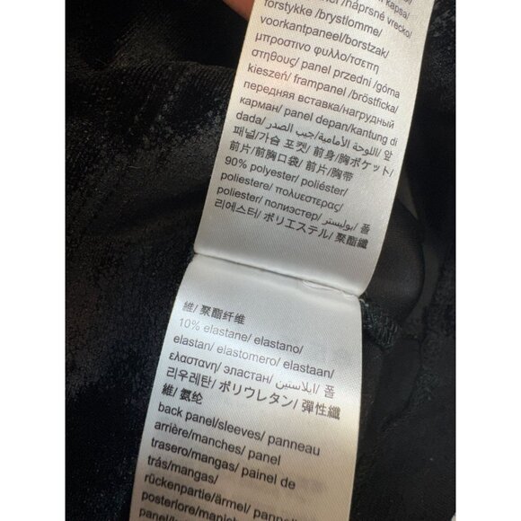 Calvin Klein Jeans Velour T-Shirt Womens Small Black Burnout - Picture 3 of 10